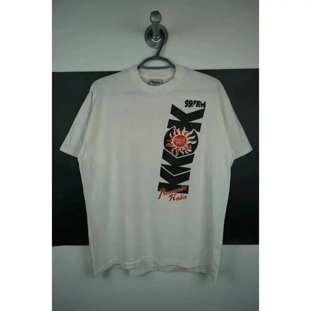 Vintage 90s Coca-Cola Summer Beach T-Shirt Men's Large | Item #709